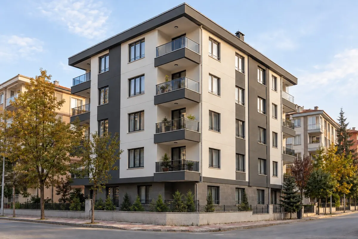 Örnek görsel: Tepebaşı'nda 5 katlı apartman mantolaması, sonrası